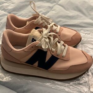 New Balance 237 Blush Pink and Navy Athletic Shoes